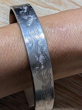 Silver Scroll Cuff Sisters Bracelet